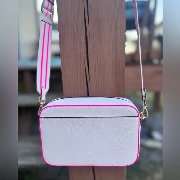 Kate Spade NEW Pink Crossbody Mini Camera Bag with Guitar Strap - Picture 15 of 16